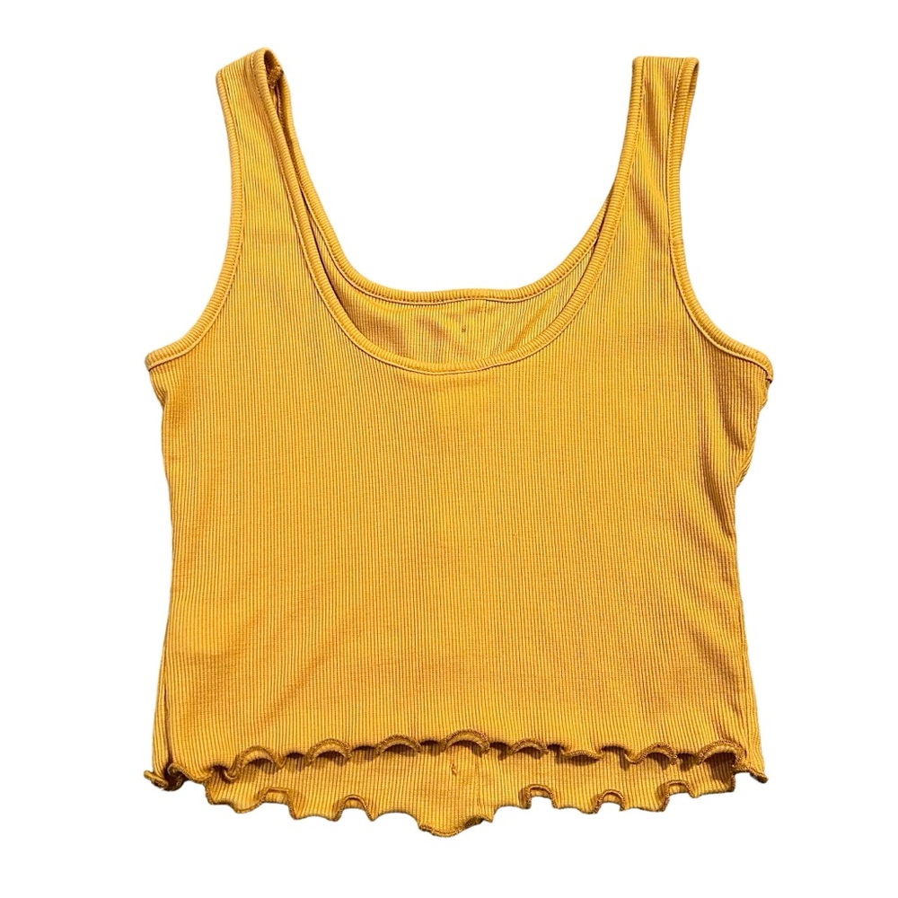Ribbed cropped button tank - Picture 4 of 5